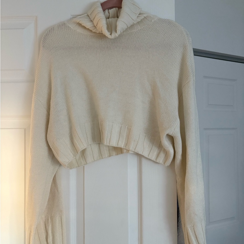 H&M Cream Cowl Neck Sweater